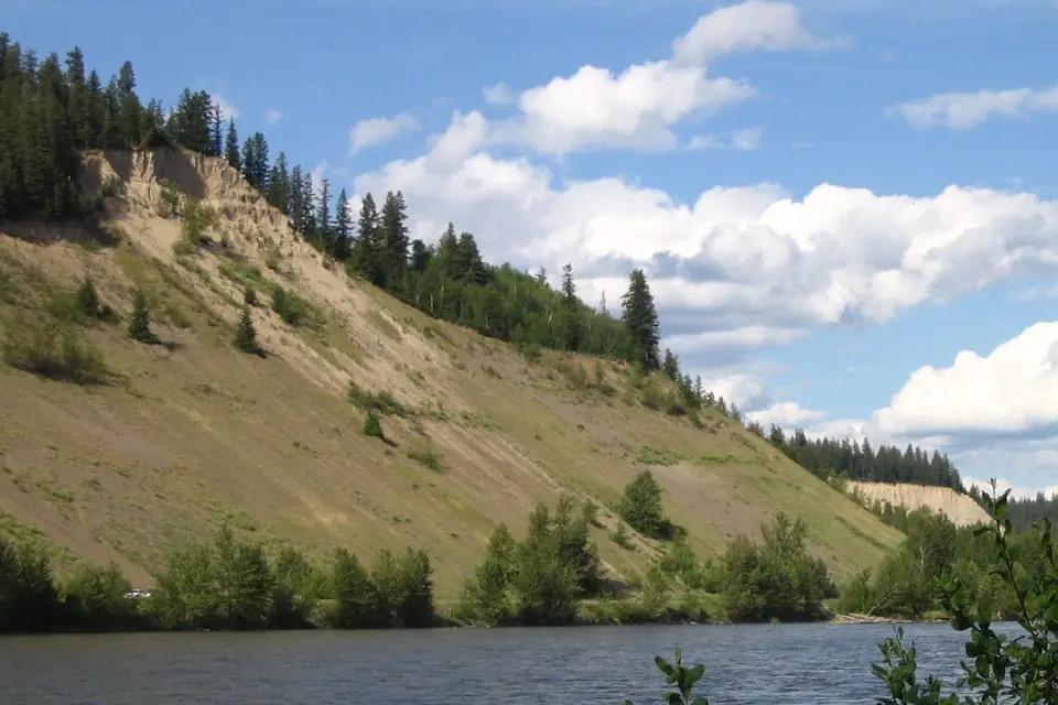 Cutbanks along the Nechako River near Prince George