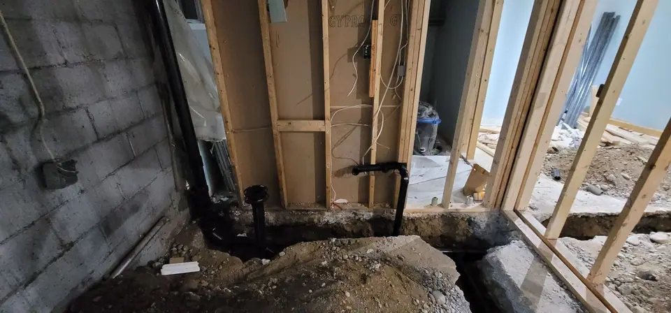 Basement suite: demolition, plumbing and drywall, photo 19 of 29 (in progress)