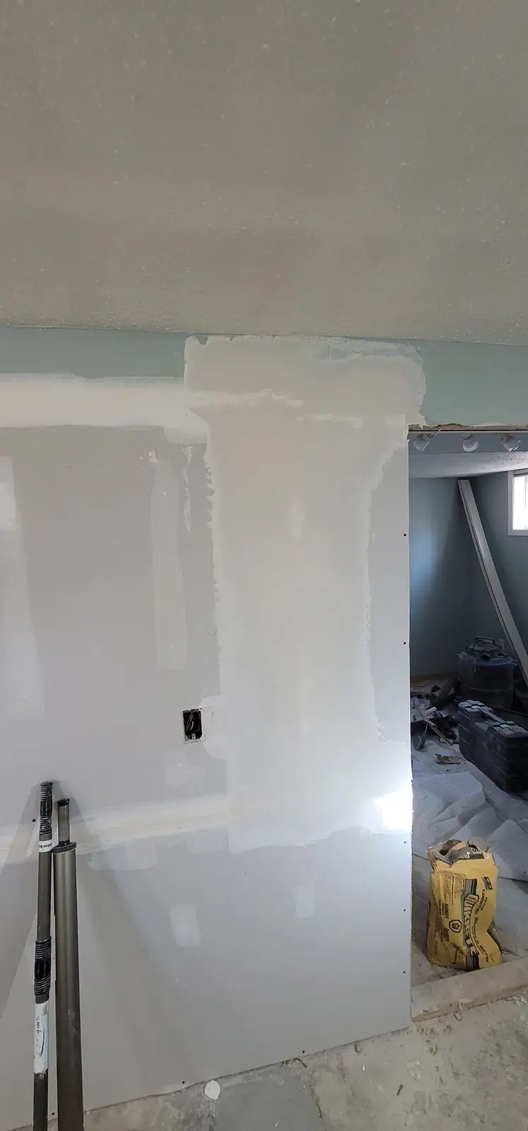 Basement suite: demolition, plumbing and drywall, photo 24 of 29 (in progress)