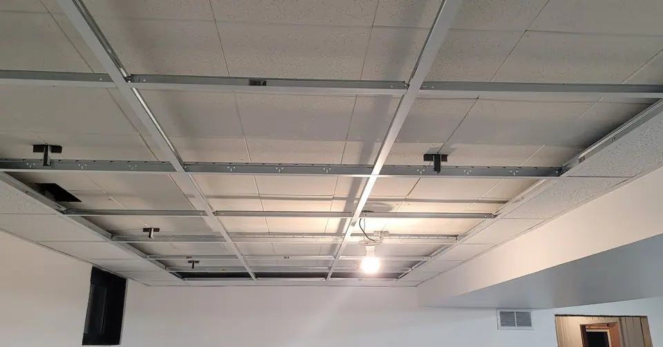 Basement finishing with a suspended ceiling, photo 12 of 12 (in progress)