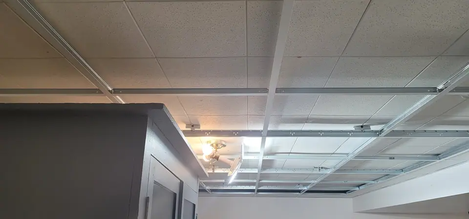 Basement finishing with a suspended ceiling, photo 2 of 12 (in progress)